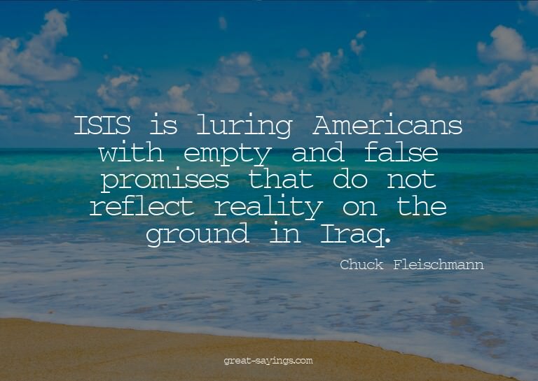 ISIS is luring Americans with empty and false promises