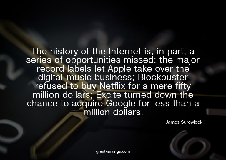 The history of the Internet is, in part, a series of op