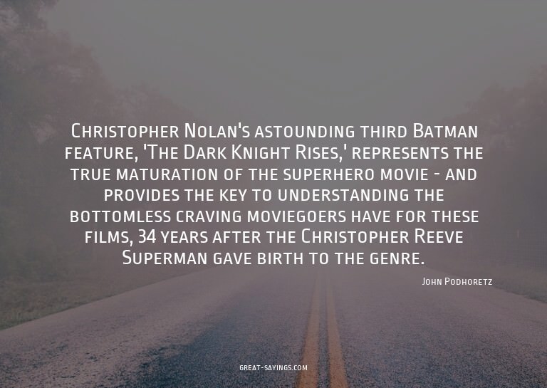 Christopher Nolan's astounding third Batman feature, 'T