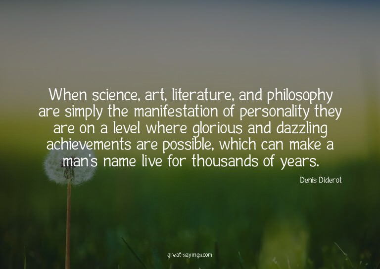 When science, art, literature, and philosophy are simpl