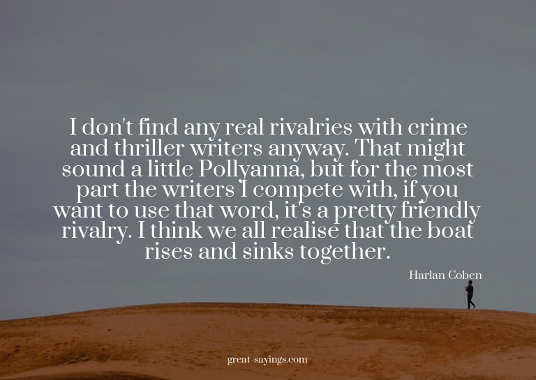 I don't find any real rivalries with crime and thriller
