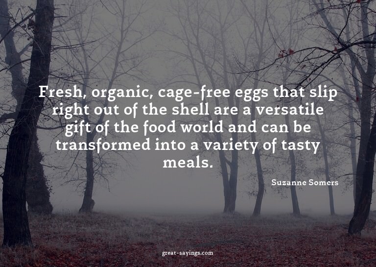 Fresh, organic, cage-free eggs that slip right out of t