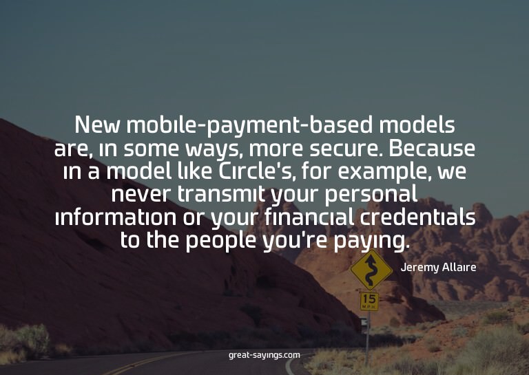 New mobile-payment-based models are, in some ways, more