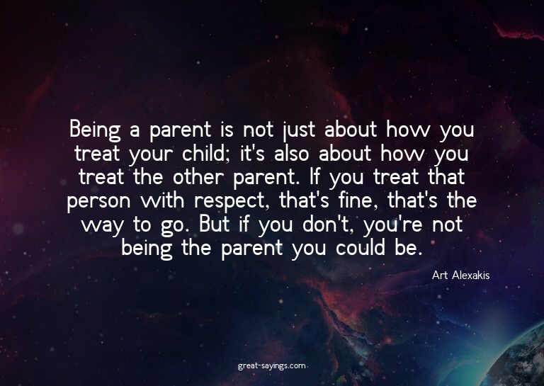 Being a parent is not just about how you treat your chi