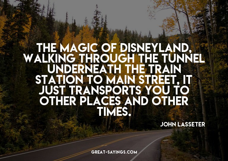 The magic of Disneyland, walking through the tunnel und