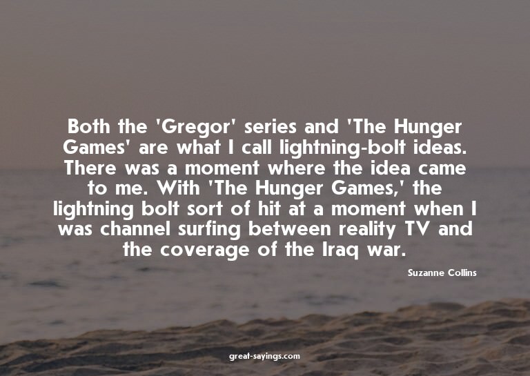 Both the 'Gregor' series and 'The Hunger Games' are wha