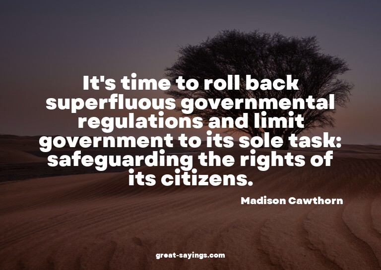 It's time to roll back superfluous governmental regulat