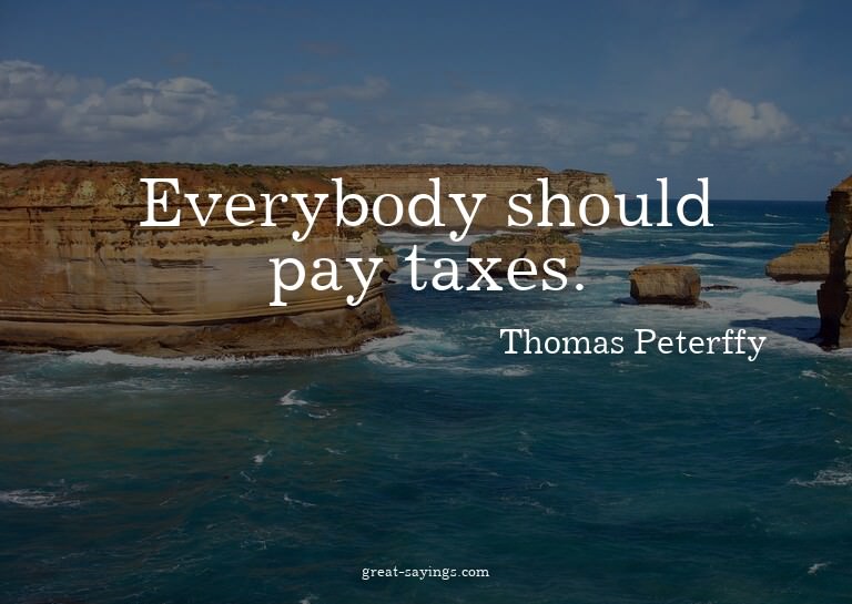 Everybody should pay taxes.

