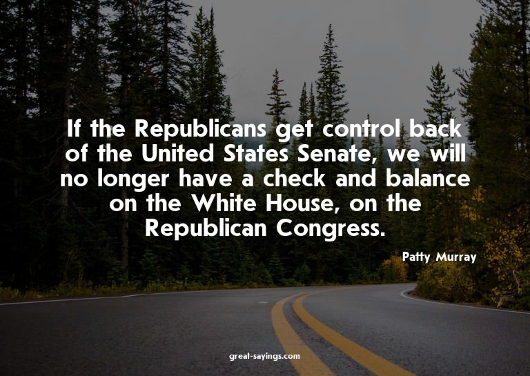 If the Republicans get control back of the United State