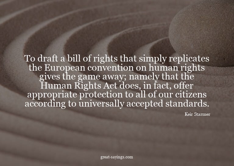 To draft a bill of rights that simply replicates the Eu