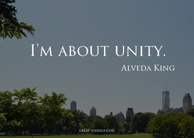 I'm about unity.


