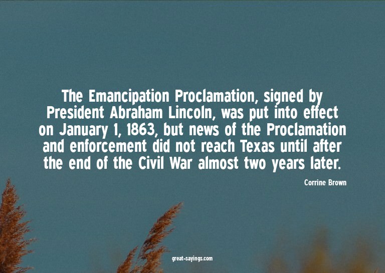 The Emancipation Proclamation, signed by President Abra