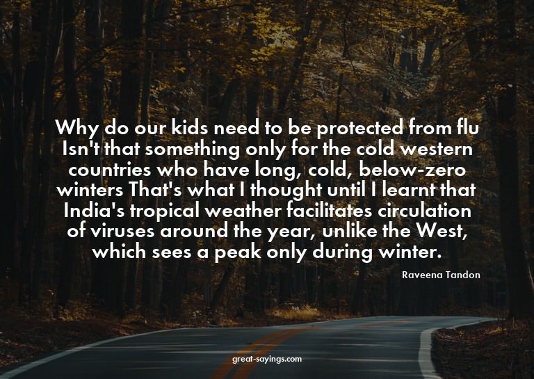 Why do our kids need to be protected from flu? Isn't th