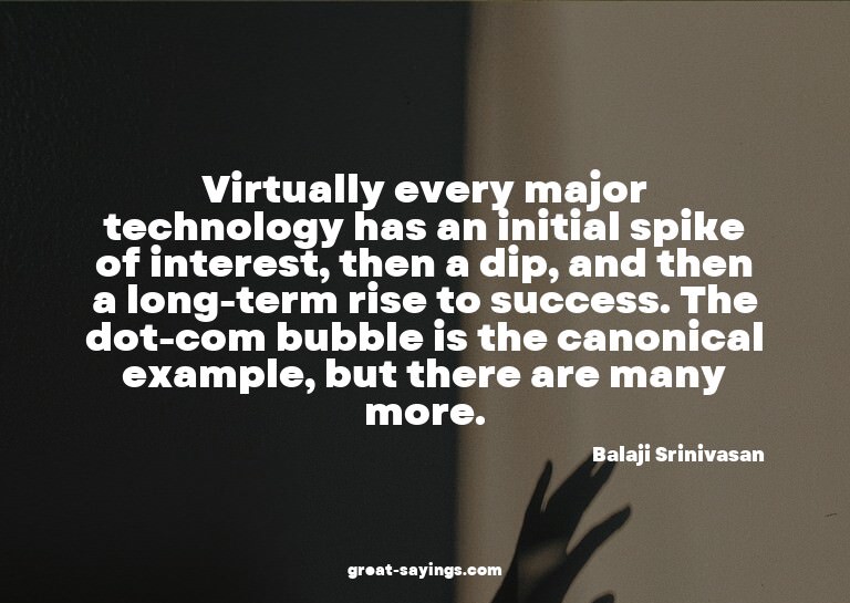 Virtually every major technology has an initial spike o