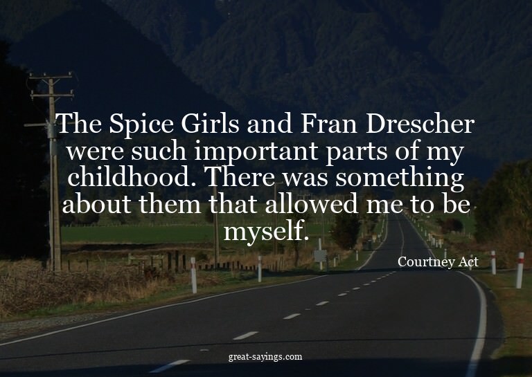 The Spice Girls and Fran Drescher were such important p