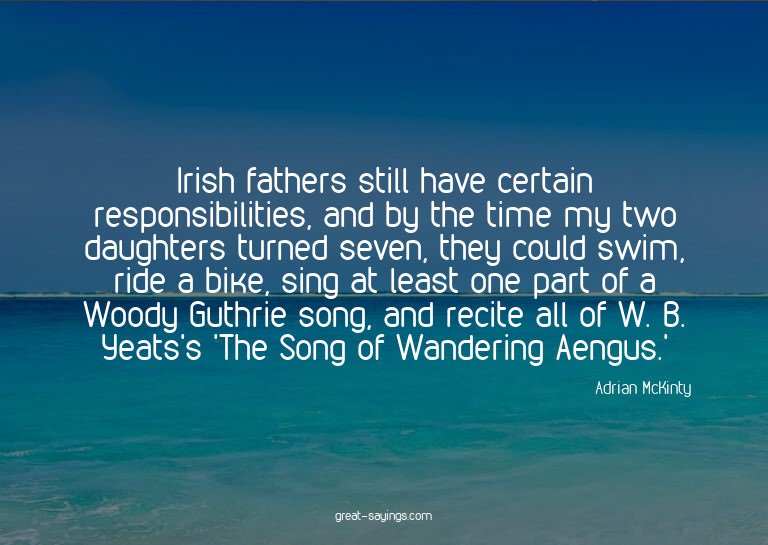 Irish fathers still have certain responsibilities, and