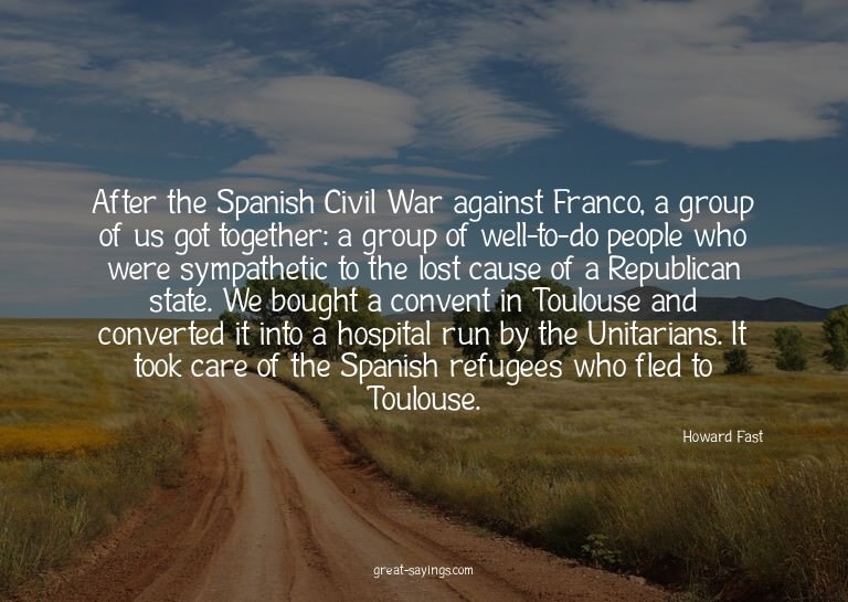 After the Spanish Civil War against Franco, a group of