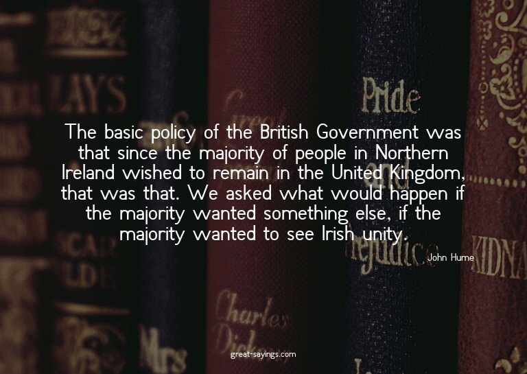 The basic policy of the British Government was that sin