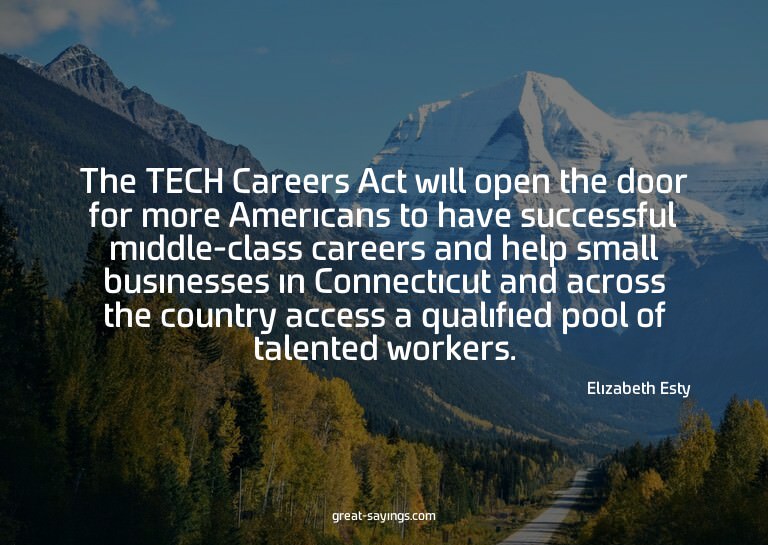 The TECH Careers Act will open the door for more Americ