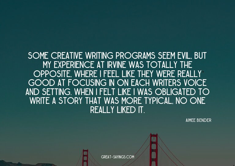 Some creative writing programs seem evil, but my experi