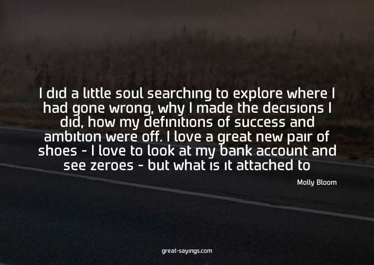 I did a little soul searching to explore where I had go