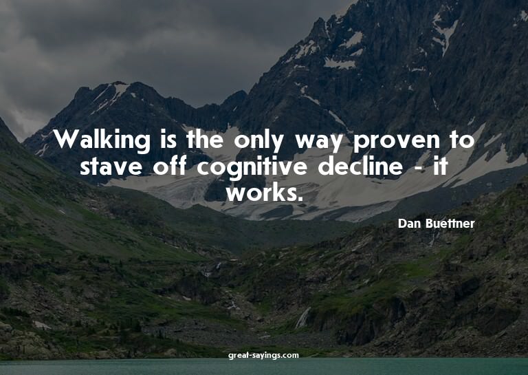 Walking is the only way proven to stave off cognitive d