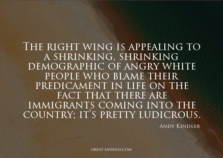 The right wing is appealing to a shrinking, shrinking d