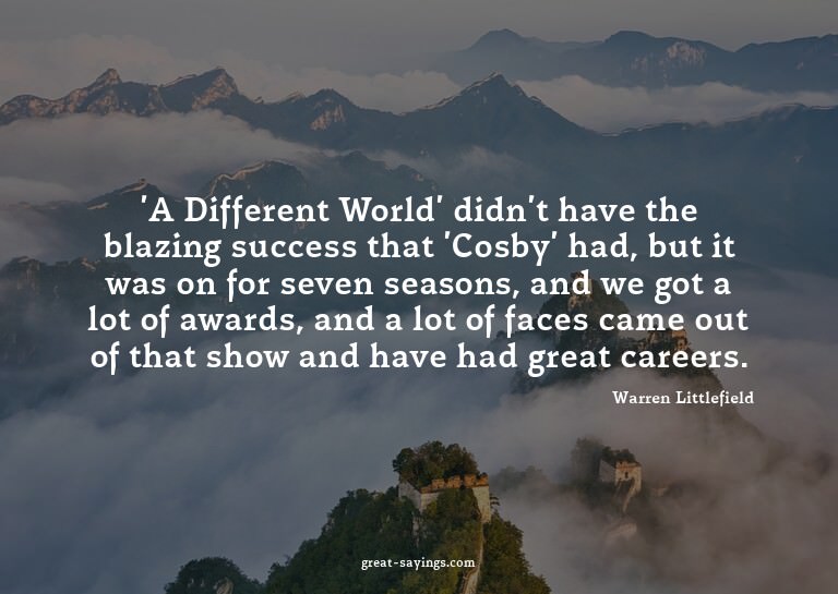 'A Different World' didn't have the blazing success tha