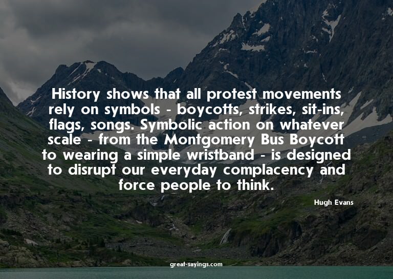 History shows that all protest movements rely on symbol