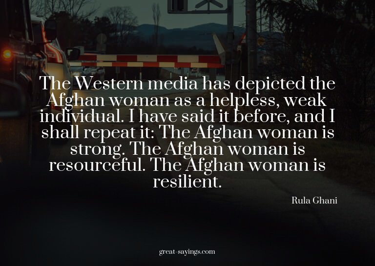 The Western media has depicted the Afghan woman as a he