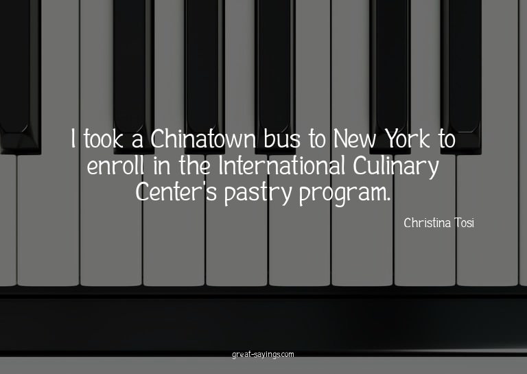 I took a Chinatown bus to New York to enroll in the Int