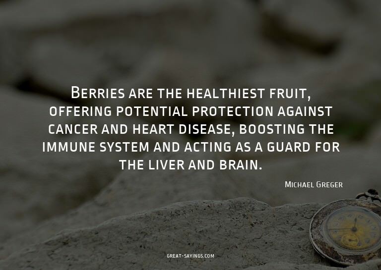 Berries are the healthiest fruit, offering potential pr