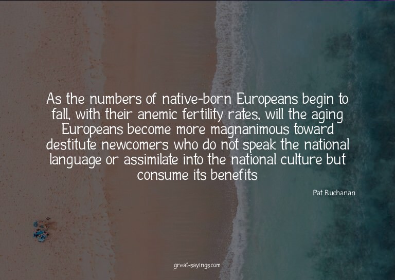 As the numbers of native-born Europeans begin to fall,