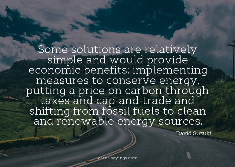 Some solutions are relatively simple and would provide
