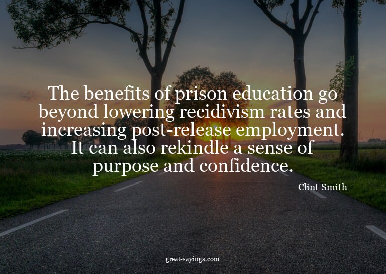 The benefits of prison education go beyond lowering rec