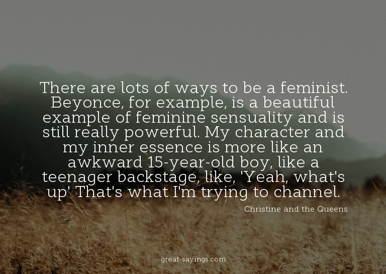 There are lots of ways to be a feminist. Beyonce, for e
