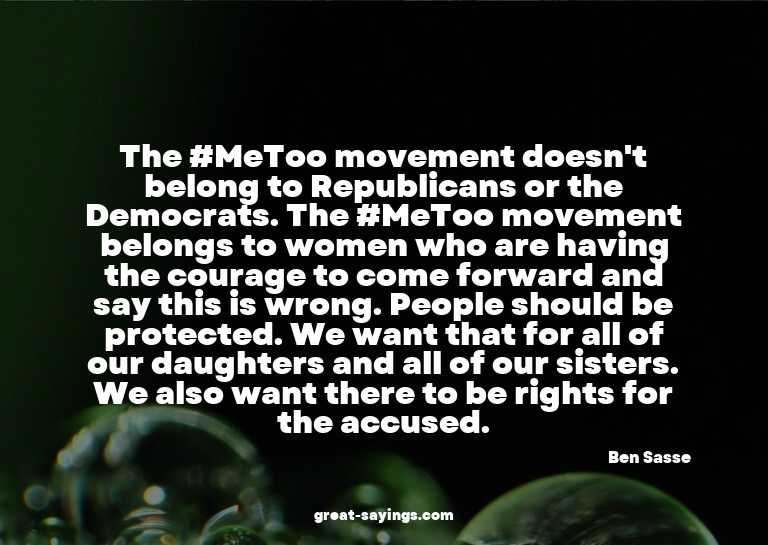 The #MeToo movement doesn't belong to Republicans or th