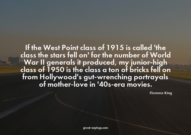 If the West Point class of 1915 is called 'the class th