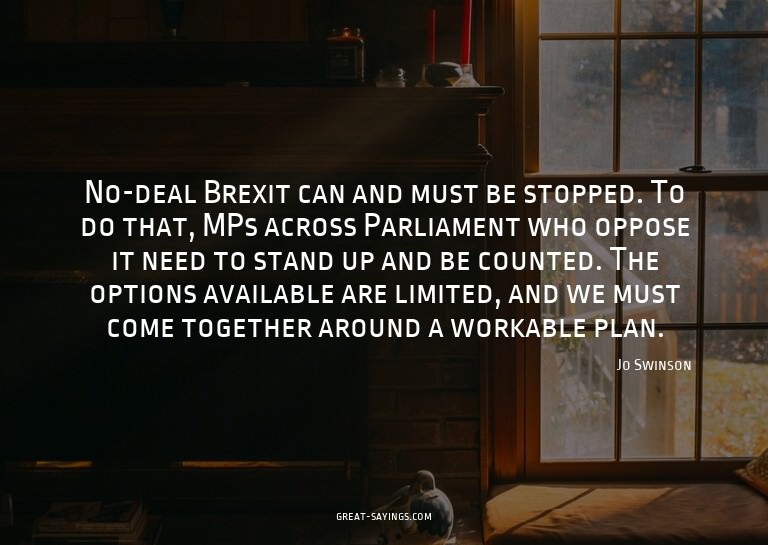 No-deal Brexit can and must be stopped. To do that, MPs