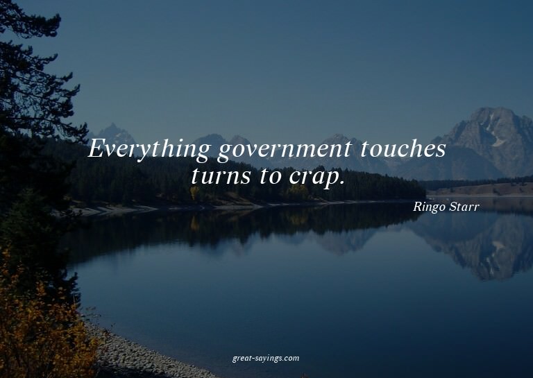 Everything government touches turns to crap.

