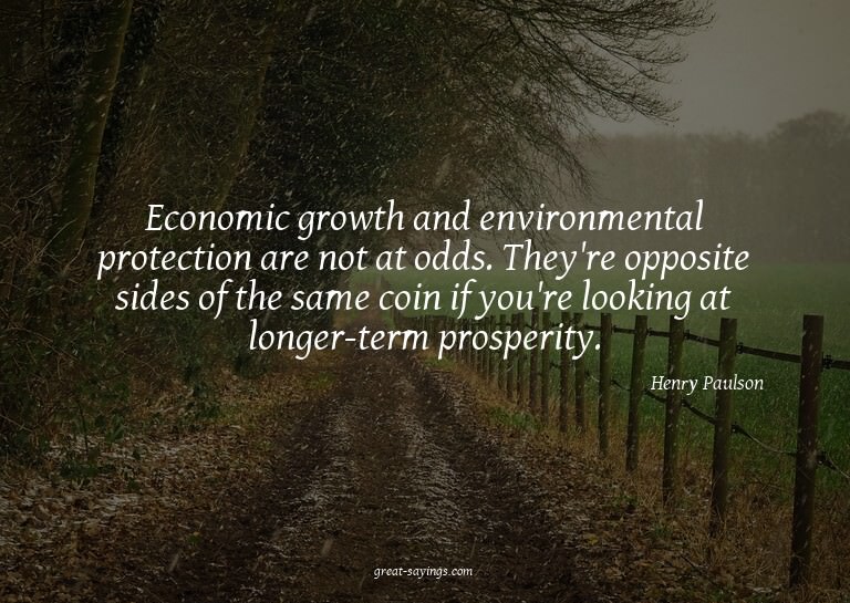 Economic growth and environmental protection are not at