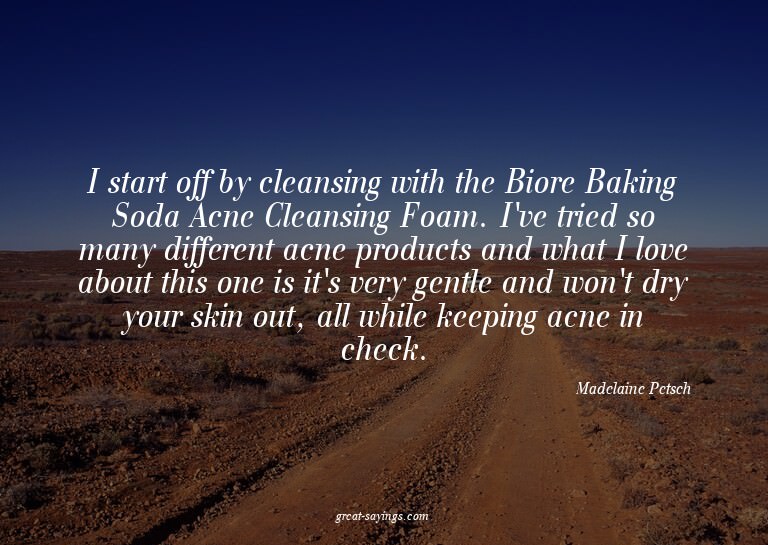 I start off by cleansing with the Biore Baking Soda Acn