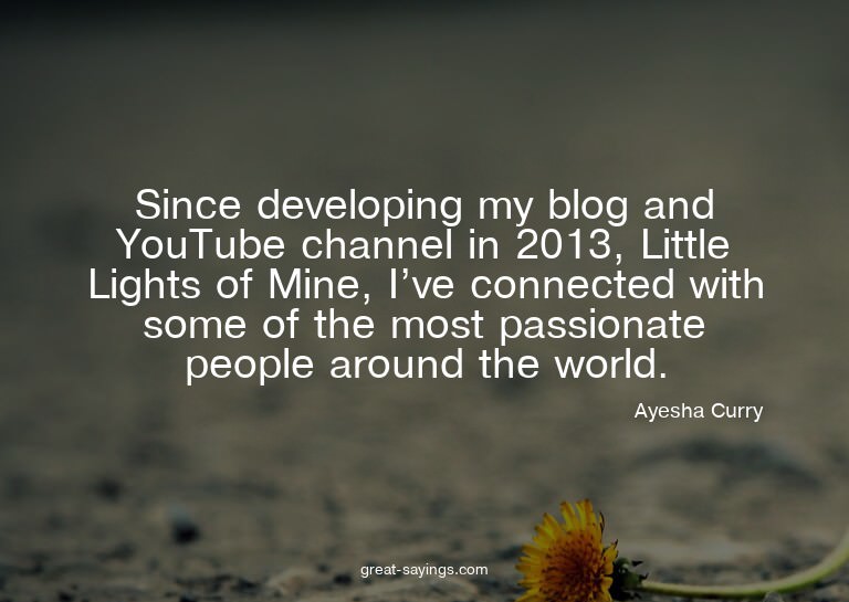 Since developing my blog and YouTube channel in 2013, L