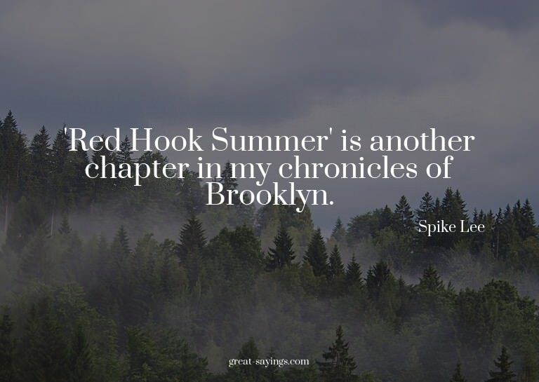 'Red Hook Summer' is another chapter in my chronicles o