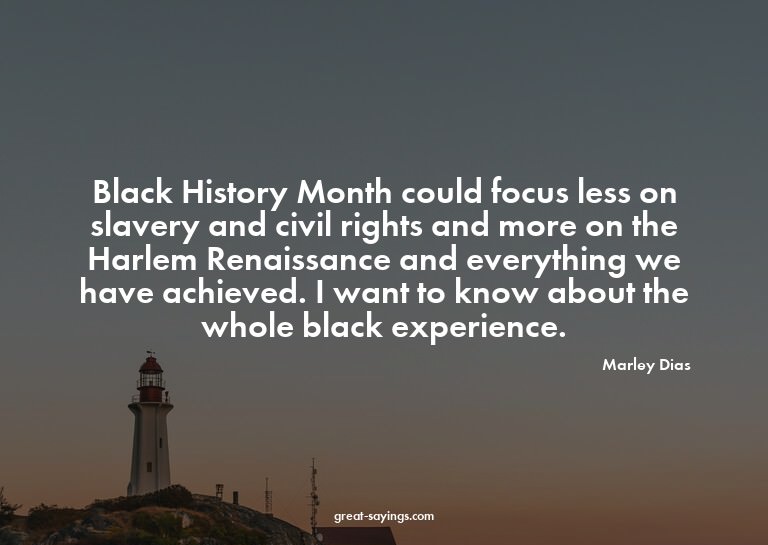 Black History Month could focus less on slavery and civ
