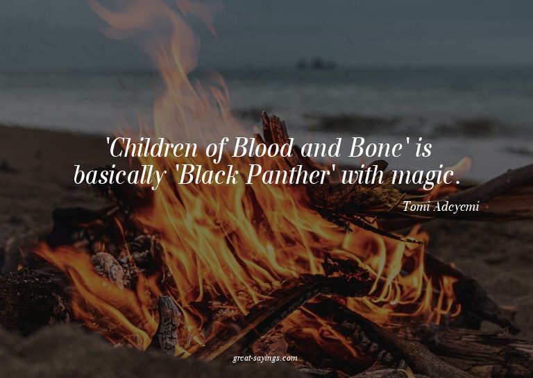 'Children of Blood and Bone' is basically 'Black Panthe
