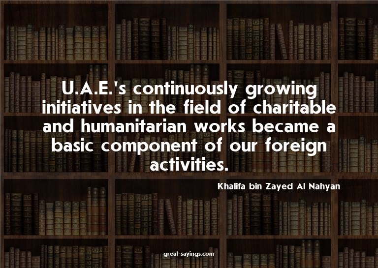 U.A.E.'s continuously growing initiatives in the field