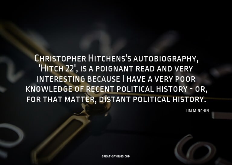 Christopher Hitchens's autobiography, 'Hitch 22', is a