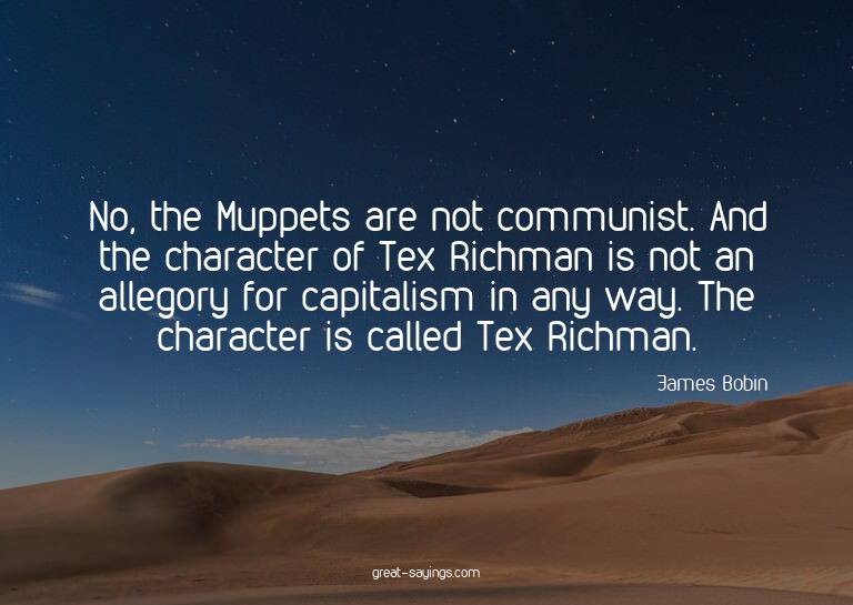 No, the Muppets are not communist. And the character of