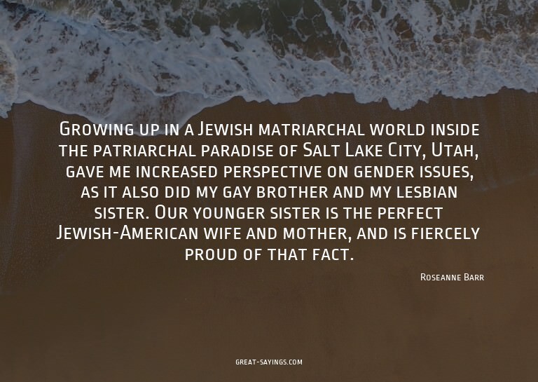 Growing up in a Jewish matriarchal world inside the pat